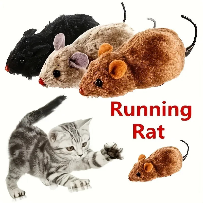 Lifelike Plush Mouse Toy for Cats, Dogs & Kids – Random Color