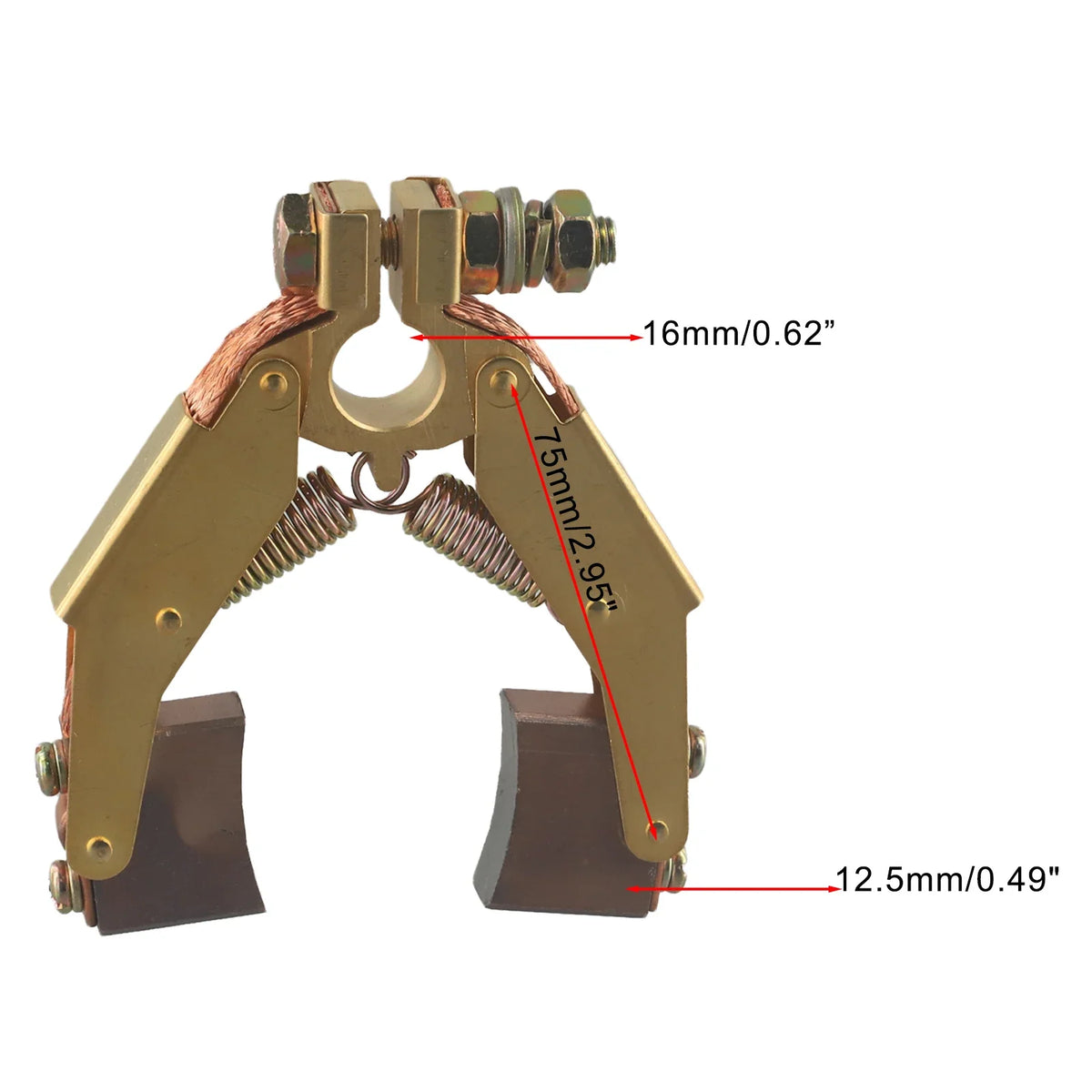 Copper V-Shape Carbon Brush Holder for DC Motors & Stranders