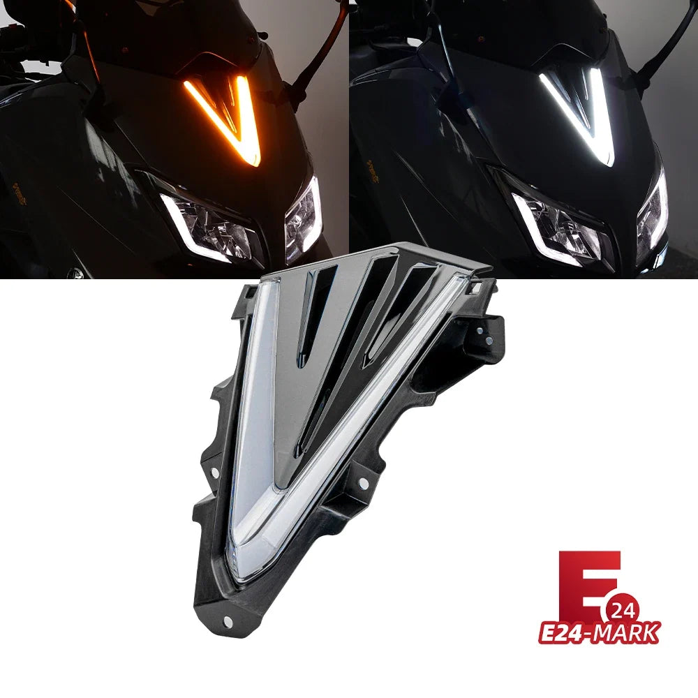 Yamaha TMAX 530 2015-2016 V-Shape LED DRL Front Lamp E-MARK