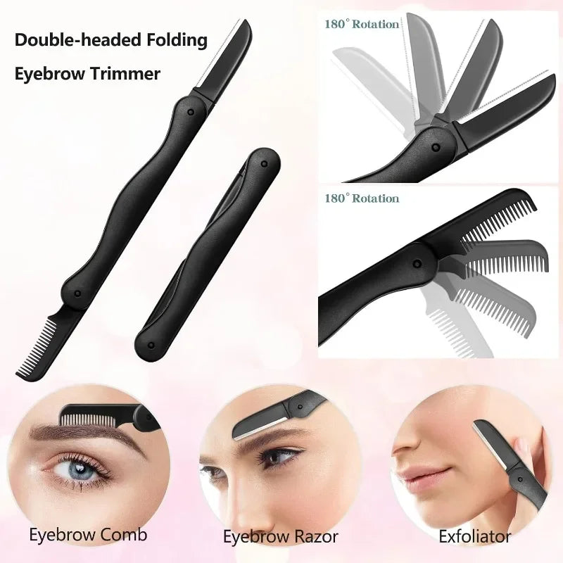 5-in-1 Eyebrow Grooming Kit – Razor, Scissors & Tweezers