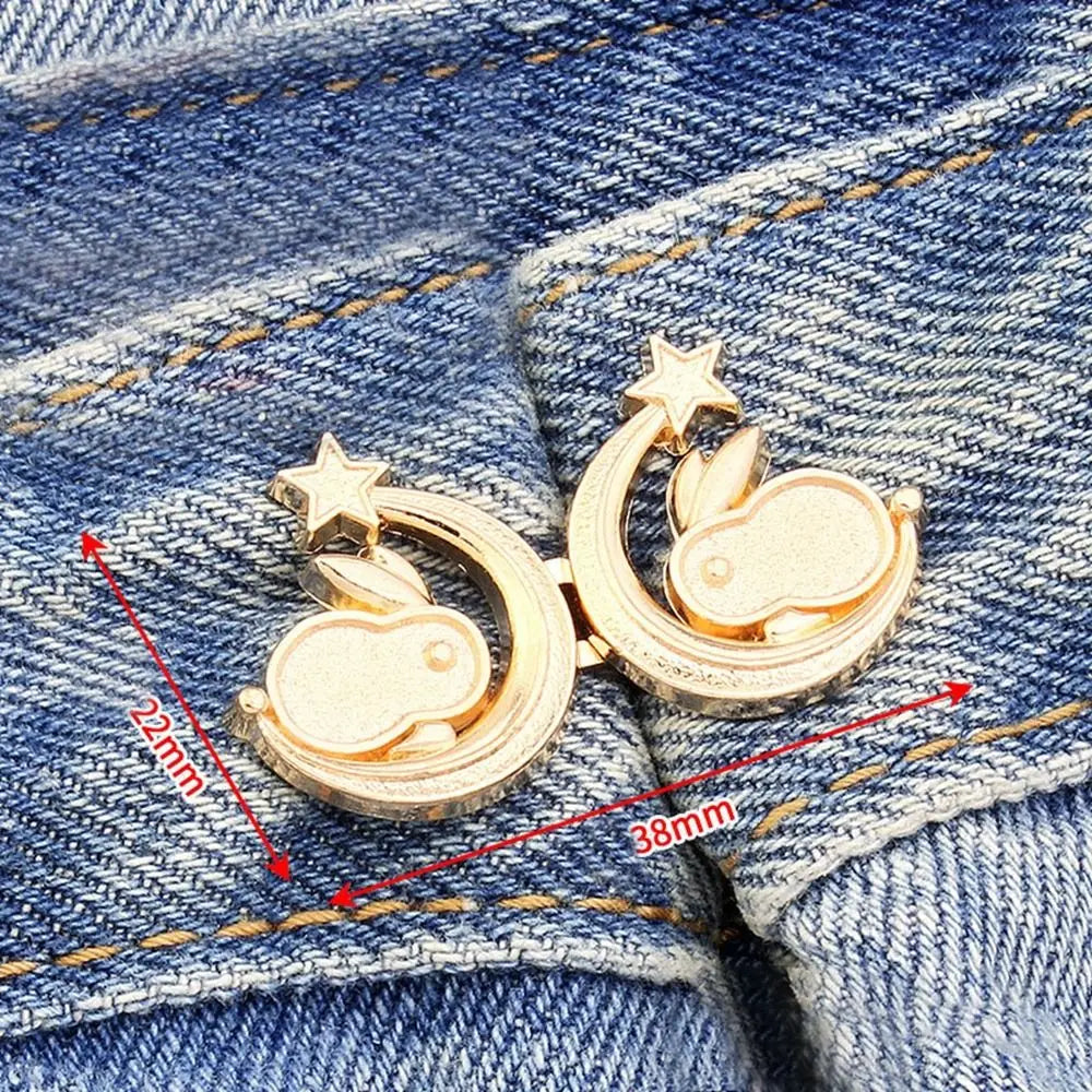 Removable Metal Waist Tightening Button Clip for Jeans | Women