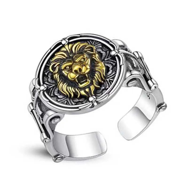Vintage Punk Adjustable Ring – Eagle Tiger Snake Charm