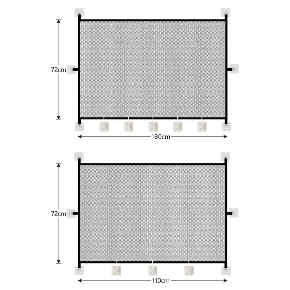 Retractable Folding Mesh Pet Safety Gate with Hooks | Dog Barrier