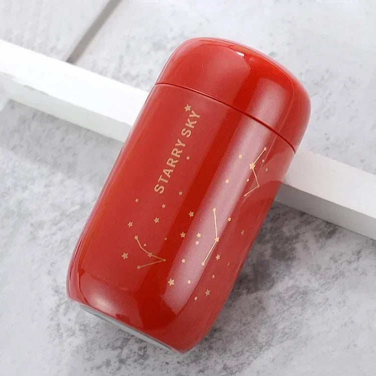 Starry Sky 200ml Mini Vacuum Flask – Leakproof Steel Thermos
