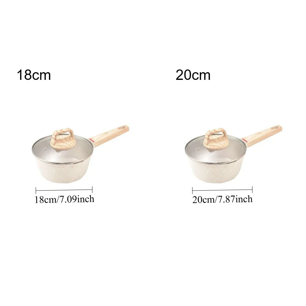 FEB.WIND Nonstick Milk Pot with Lid – Die Cast Soup & Baby Pan