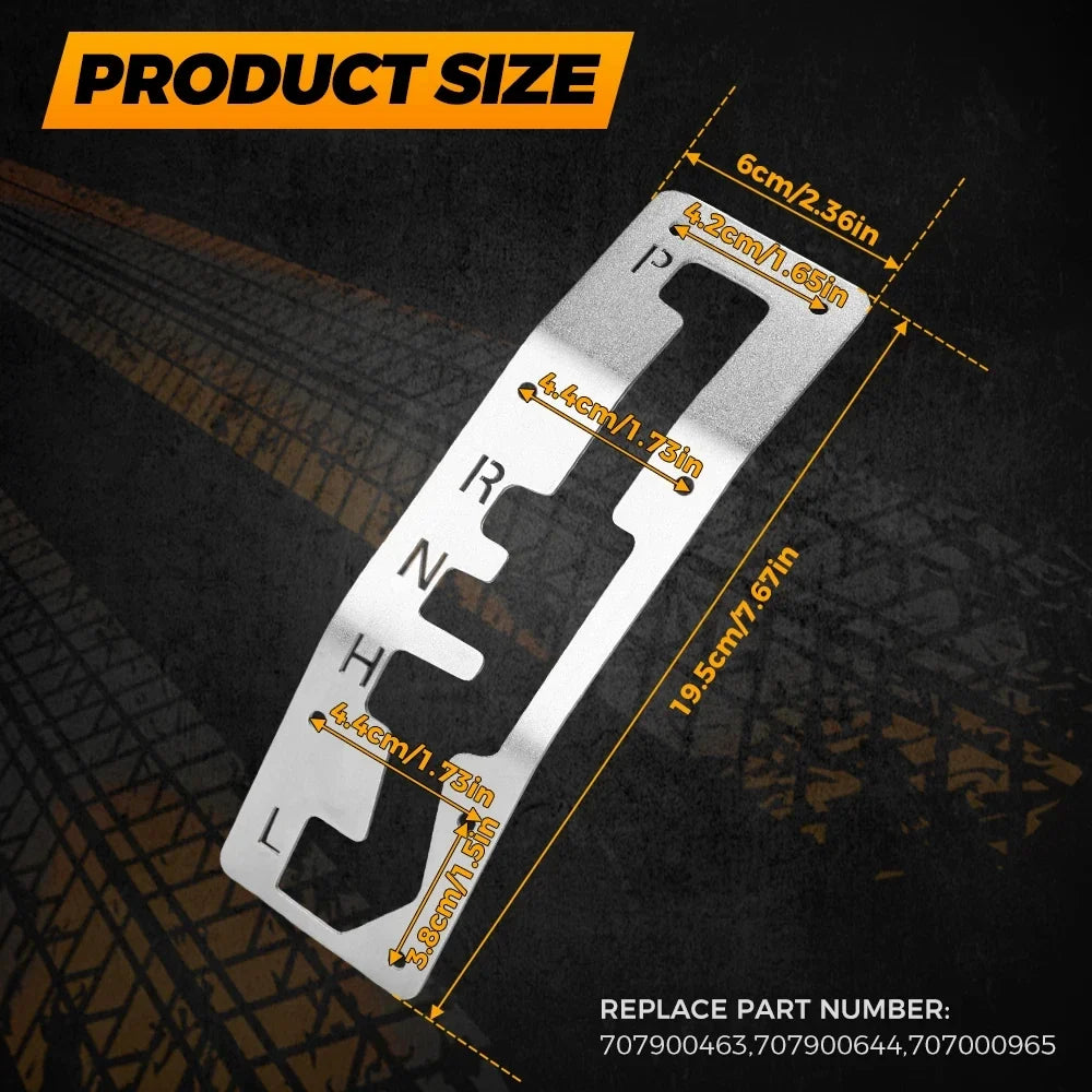 Stainless Steel Shift Gate Plate – Can-Am Maverick X3 2017-2025