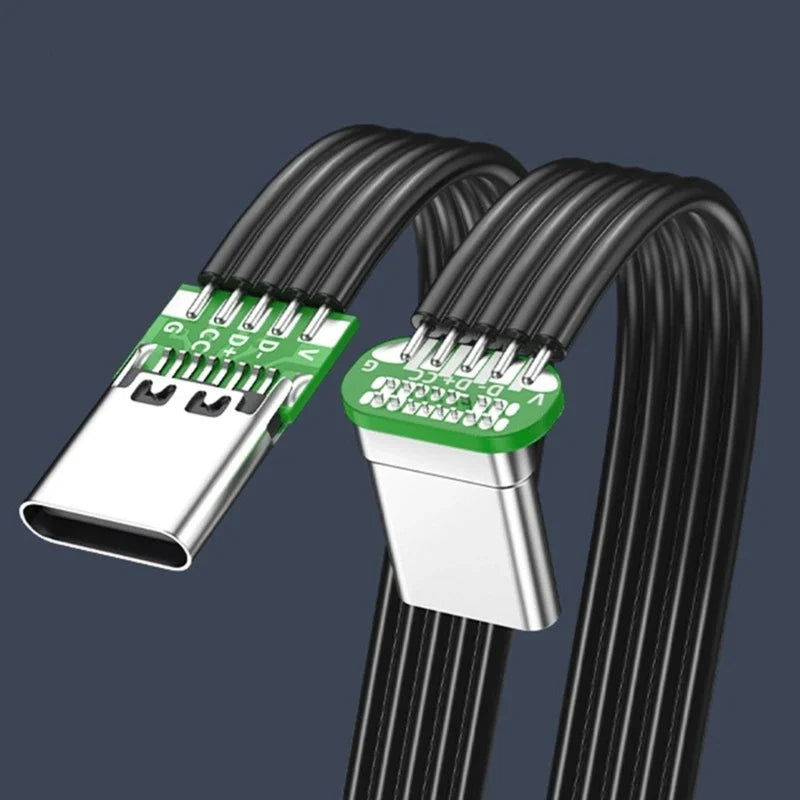 Thin Flat USB-C Cable 20W Fast Charge 480Mbps | 8 Lengths