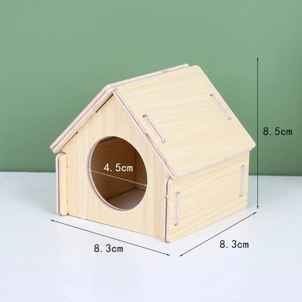 Wooden Hamster Villa Seesaw Swing Climbing Cage Toy