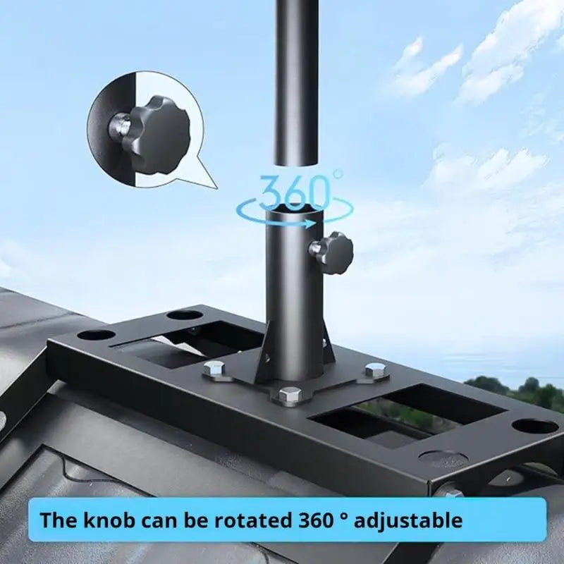 No-Drill Roof Mount Bracket | 0–30° Adjustable | Rustproof Steel