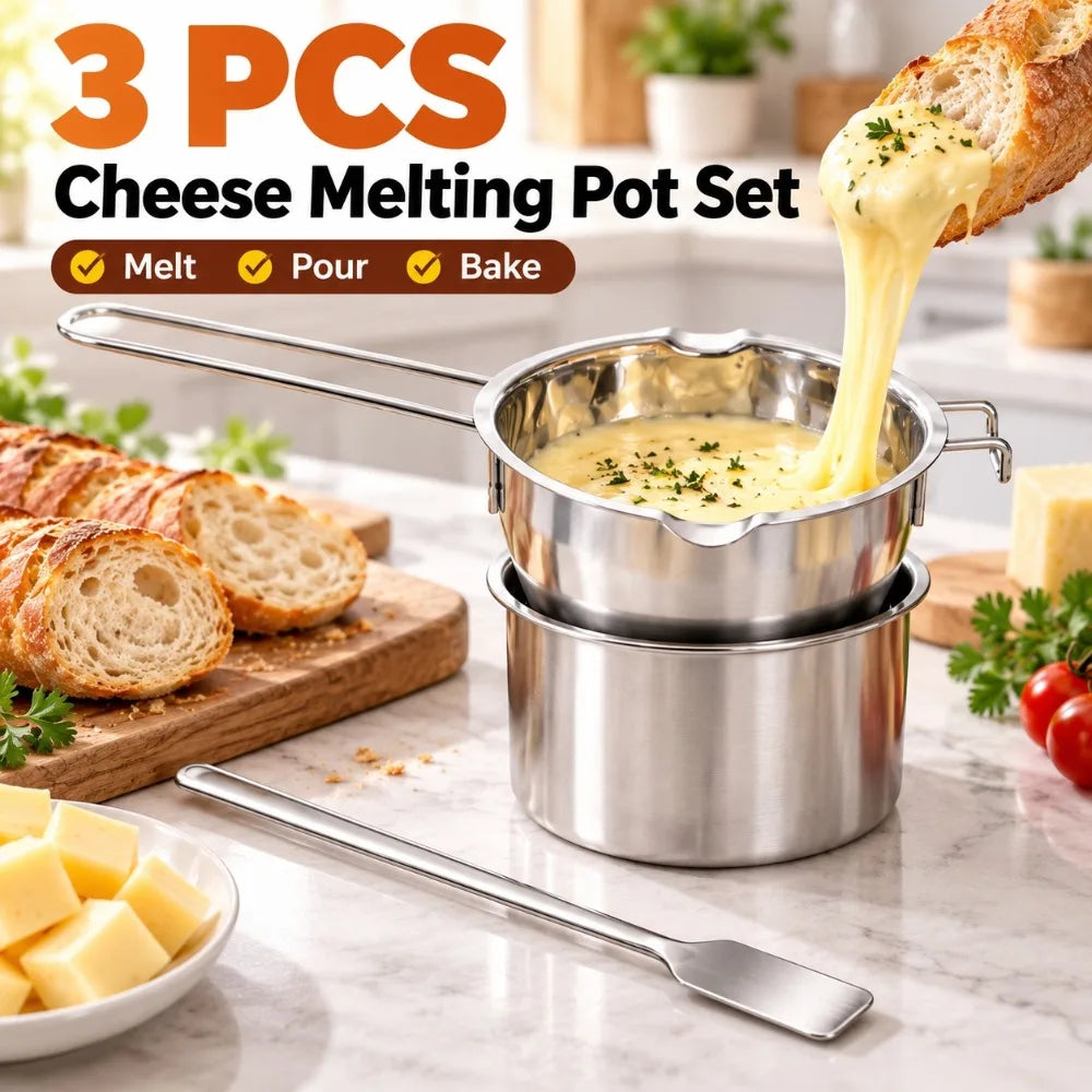 3-Piece Stainless Steel Double Boiler Melting Pot Set