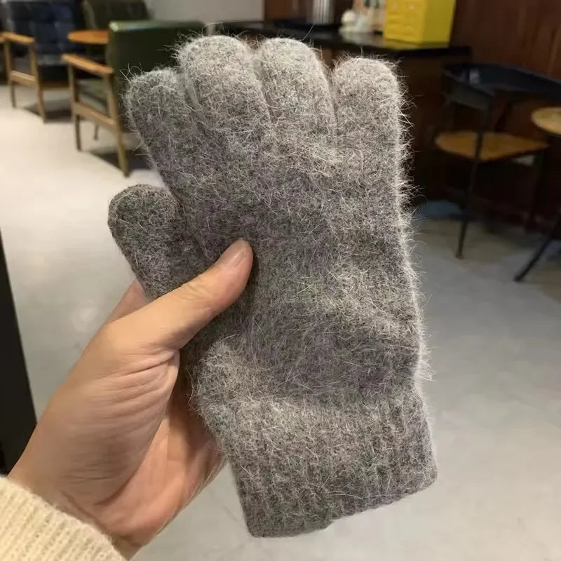 Women's Winter Knit Full Finger Gloves – Warm & Stylish