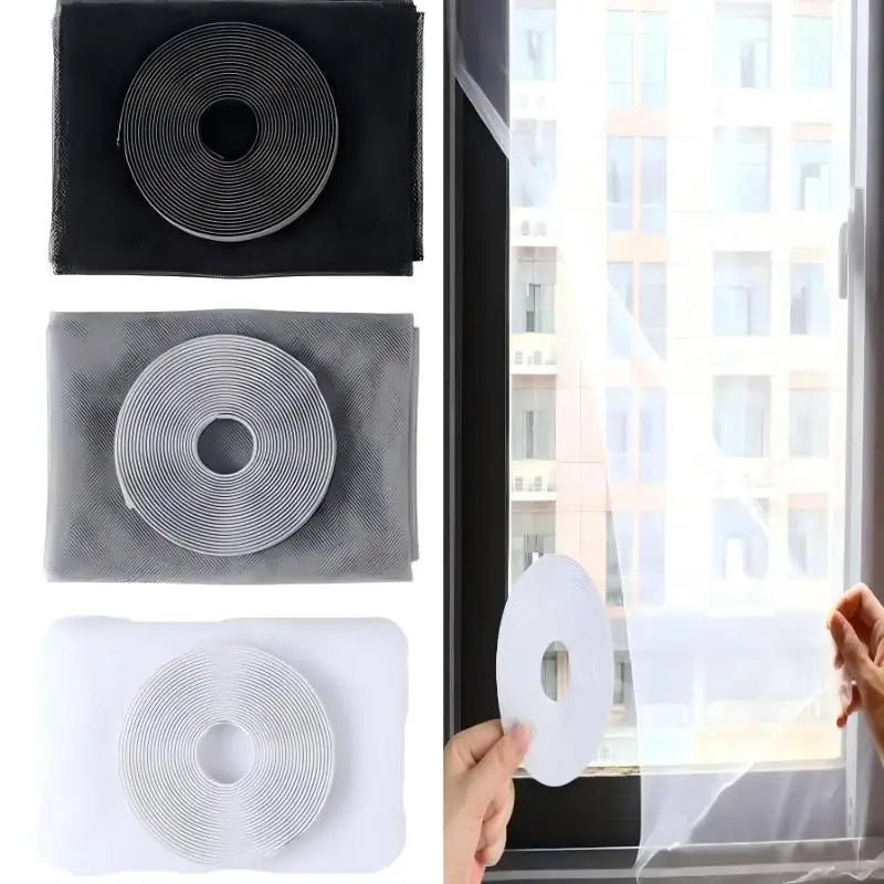 Cuttable Invisible Mosquito Window Screen | No-Drill Fly Mesh