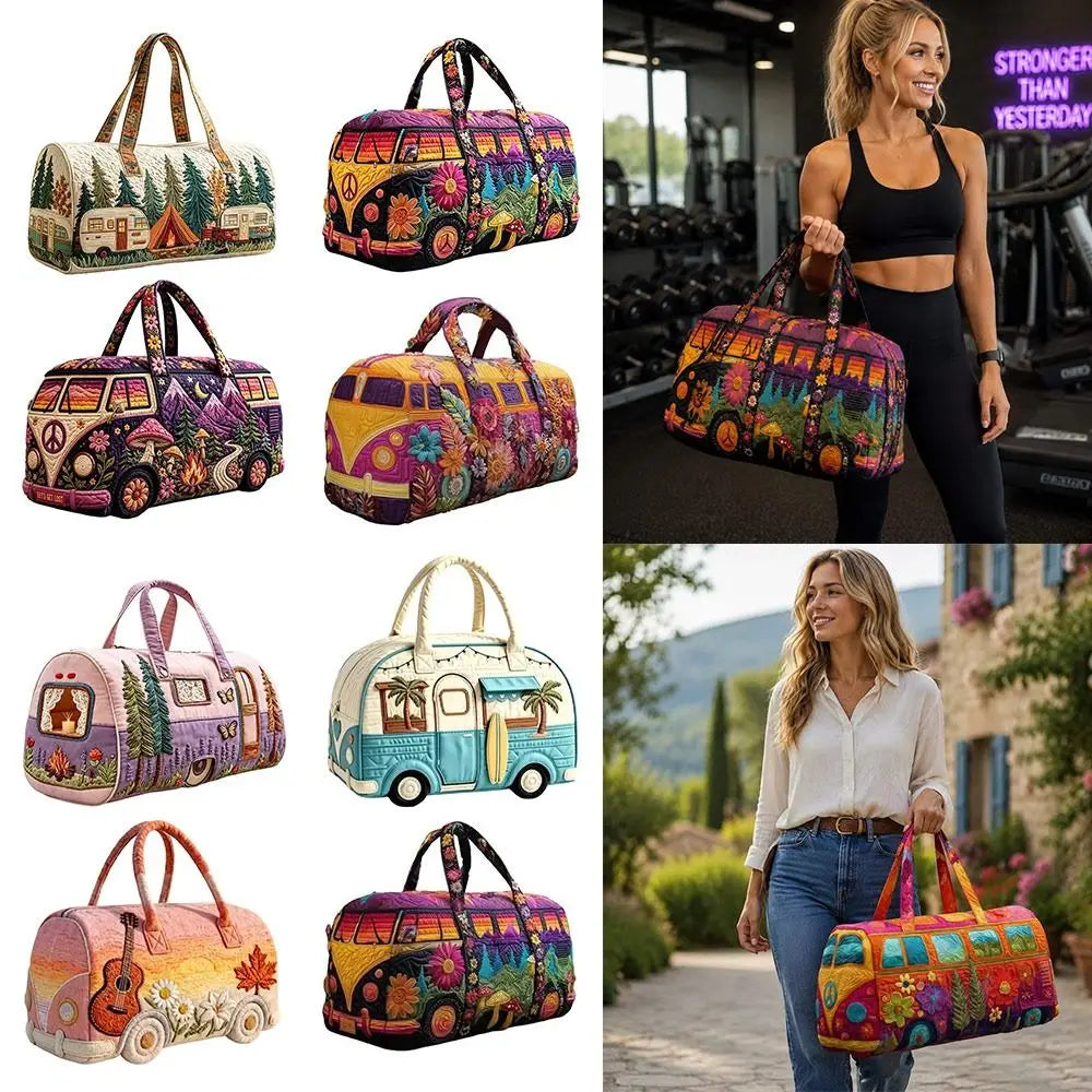 Quilted Duffle Bag 3D Print – Large Capacity Travel & Gym Bag