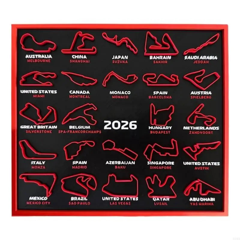 2026 Motorsport Schedule Calendar – 3D Printed Desk & Wall Display
