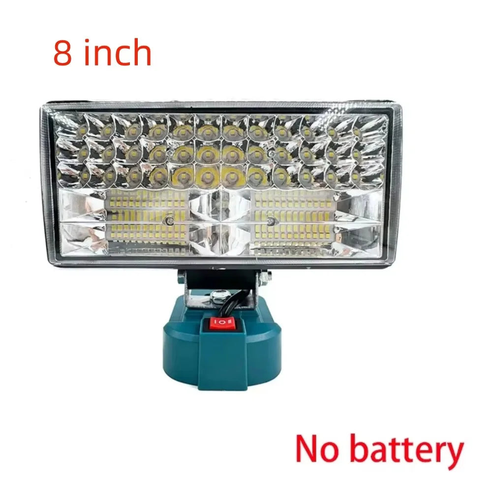 LED Work Light 4/8 Inch for Makita 18V Battery + 2 USB Ports