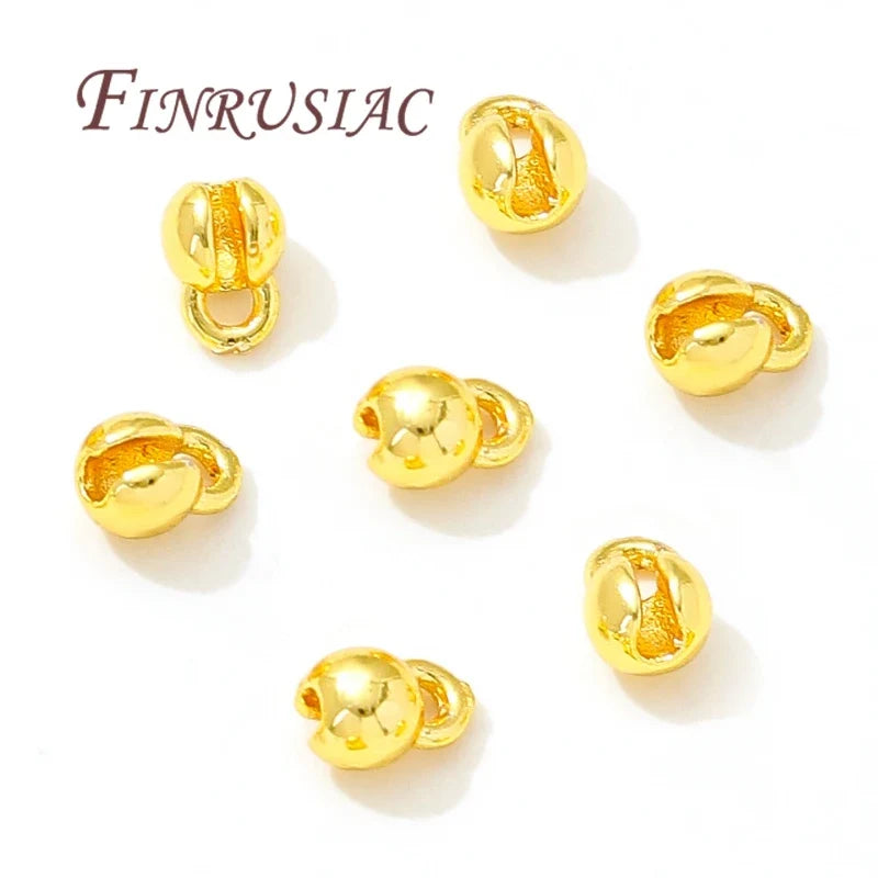 18K Gold Plated Crimp Bead End Caps – DIY Jewelry Findings