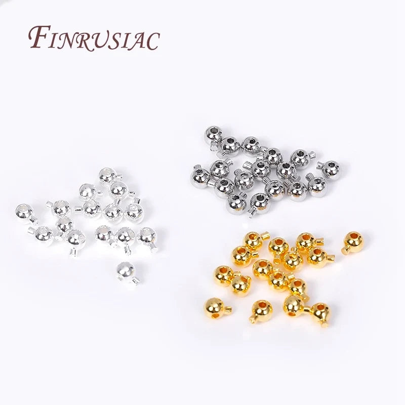 18K Gold Plated Ball End Caps & Crimp Beads | DIY Jewelry