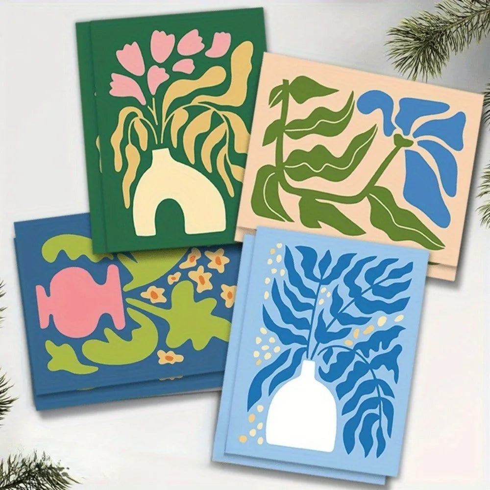 Boho Floral Thank You Cards with Envelopes — 12 or 24 Pack