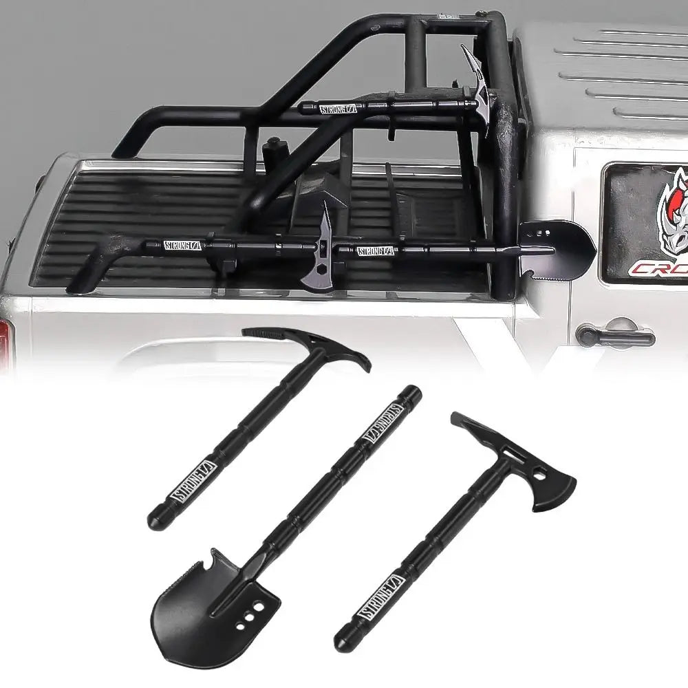 1/10 RC Crawler Metal Tool Set – Shovel Axe Pickaxe 3pcs