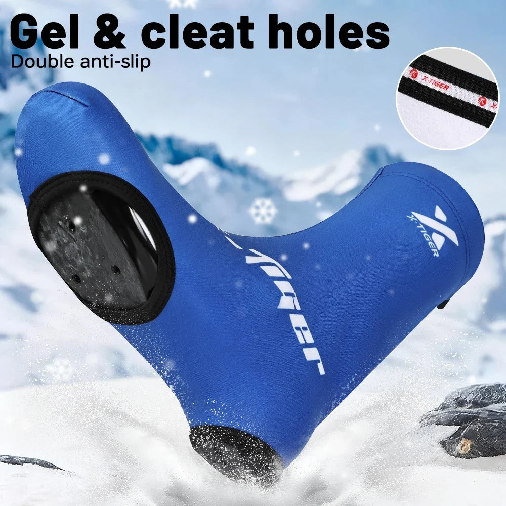 X-TIGER Winter Fleece Cycling Overshoes | Unisex Bike Shoe Covers
