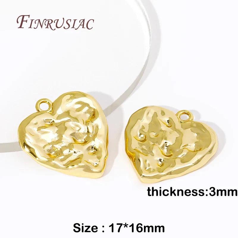 Heart Charms 18K Gold Plated & Rhodium Pendants | DIY Jewelry