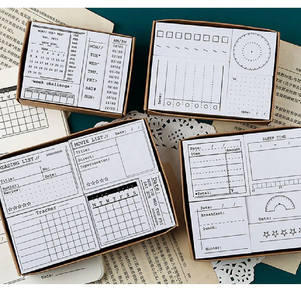 Wooden Journal Stamp Set – Planner & Scrapbooking Stamps