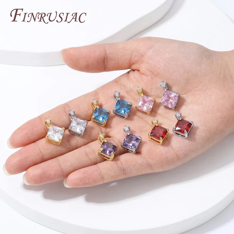 18K Gold Plated CZ Birthstone Charm – DIY Bracelet & Necklace