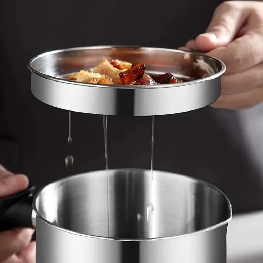 Stainless Steel Oil Filter Cup – Leak-Proof Storage Bottle