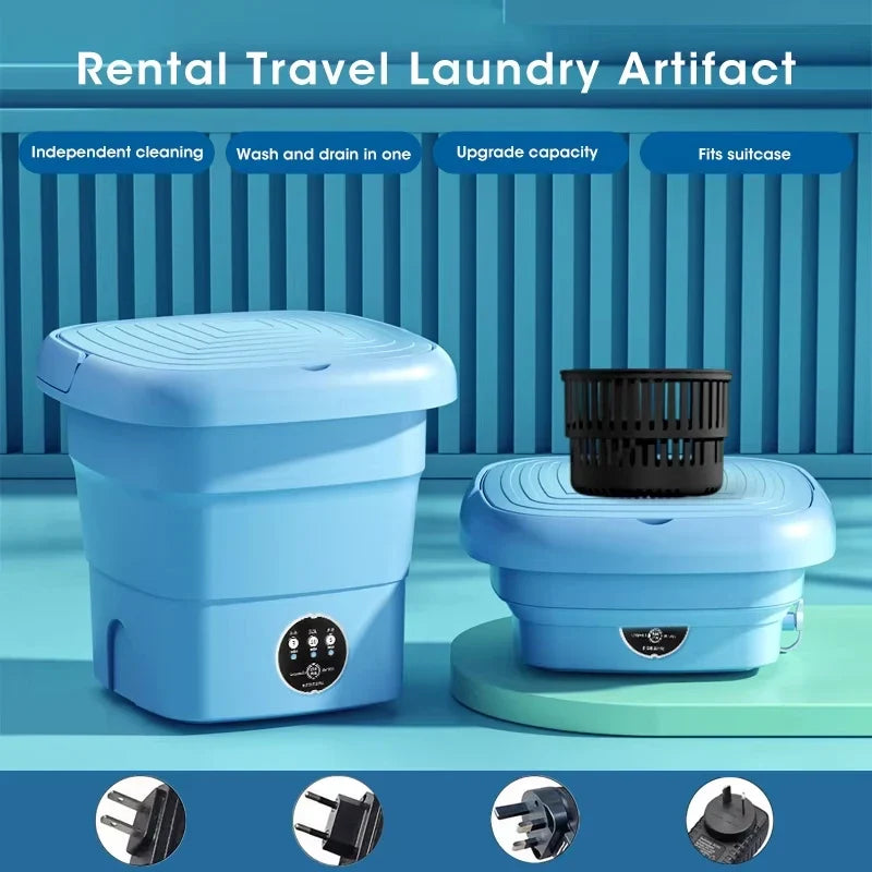 Portable Folding Washing Machine | Compact Travel Washer