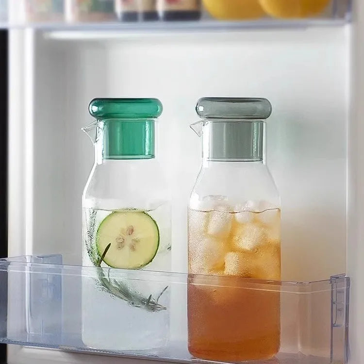 Borosilicate Glass Tea Pot with Colorful Lid | Large Capacity