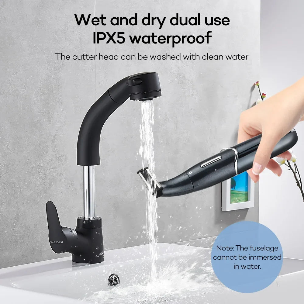 DUTRIEUX 4-in-1 Electric Trimmer – Waterproof USB Shaver