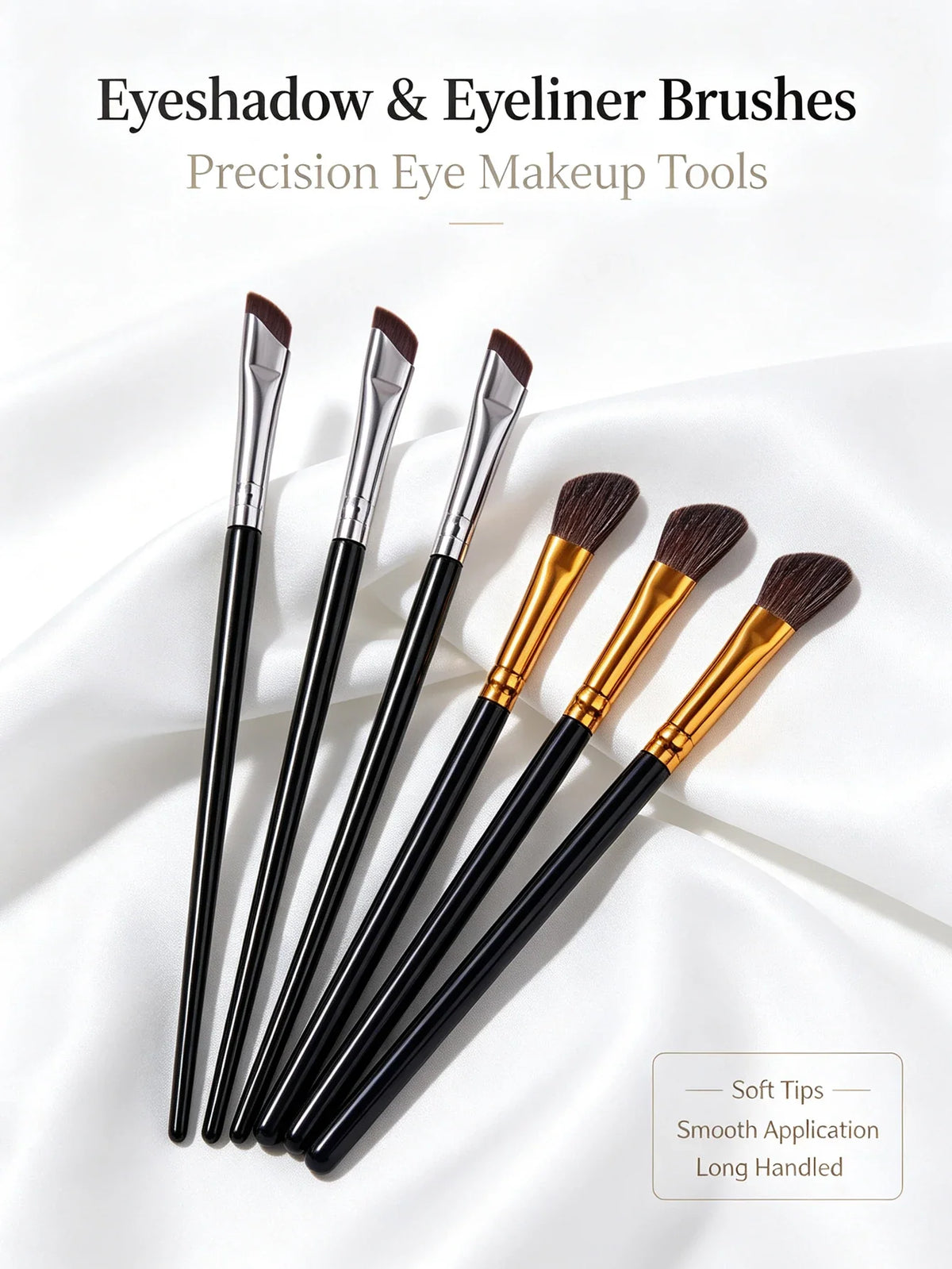 6-Piece Eyeshadow Brush Set – Soft Synthetic Blending Brushes