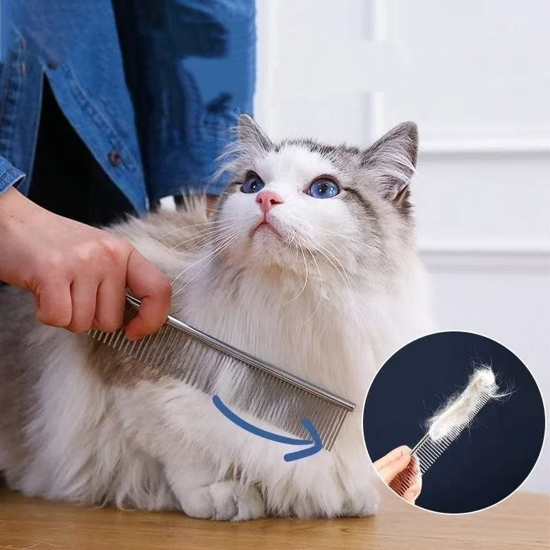 Stainless Steel Pet Dematting Comb for Dogs & Cats