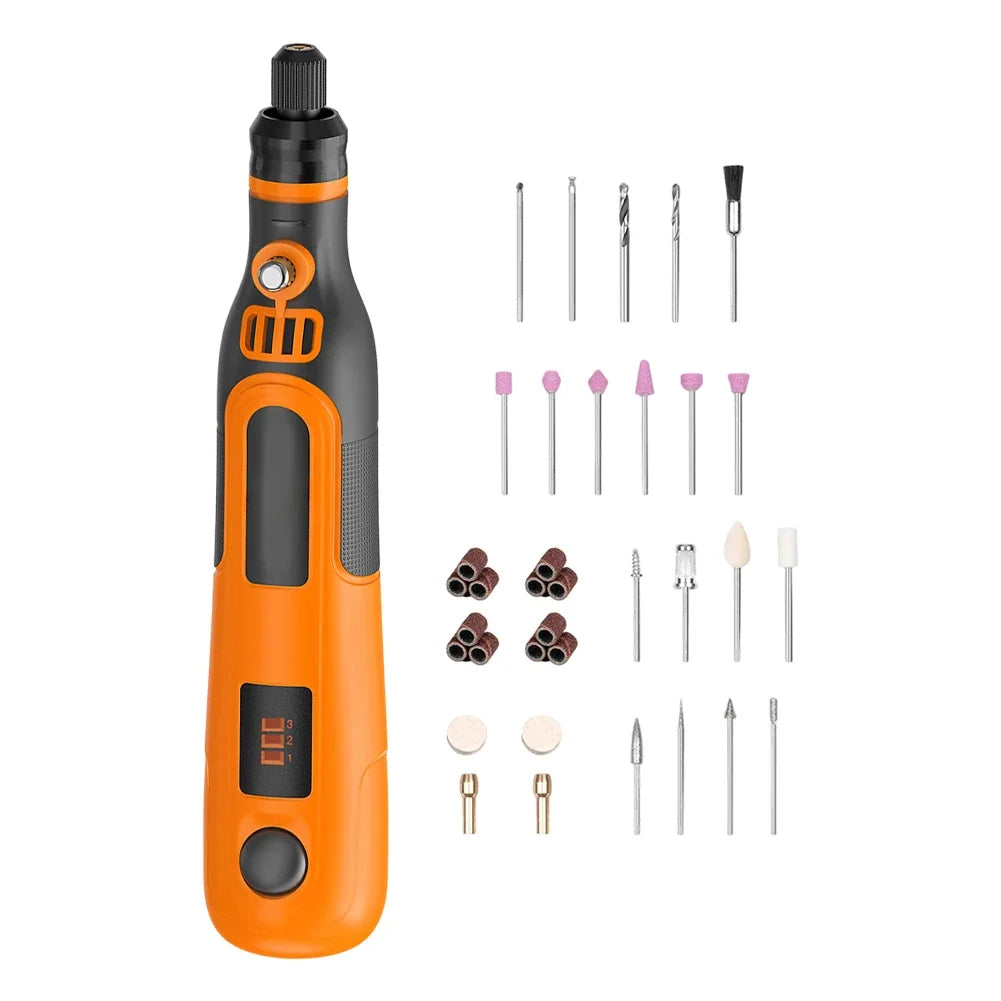 DAZZLEEX 36-Piece Cordless Rotary Tool Kit | Electric Grinder
