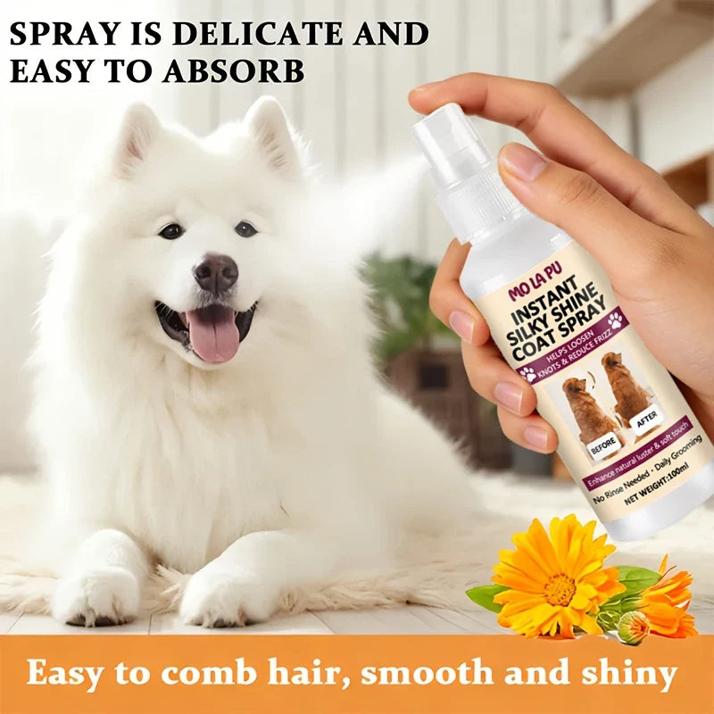 10-in-1 Dog Long Hair Grooming Spray – Detangle & Shine
