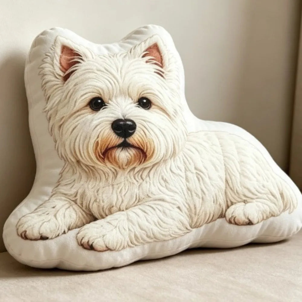 Shiba Dog Shaped Throw Pillow – Soft Plush Animal Cushion