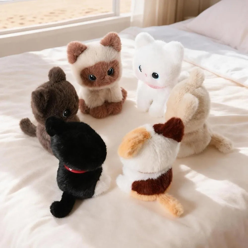 Sitting Pose Cat Plush Toy – Soft Fluffy 20cm Stuffed Animal