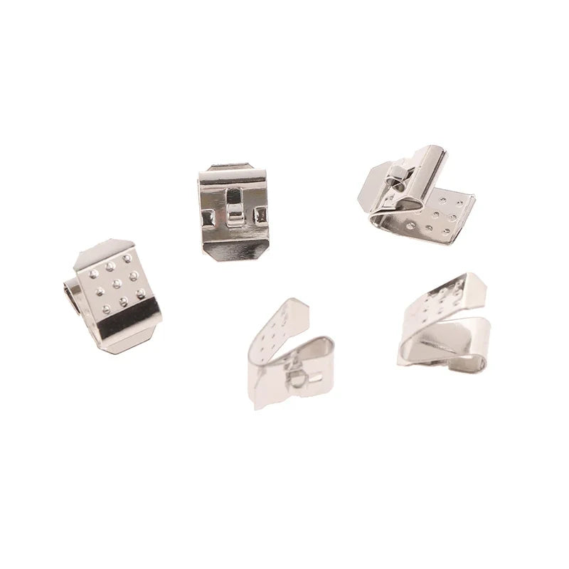 10pcs AA Nickel-Plated Snap-On Leaf Spring Battery Contacts
