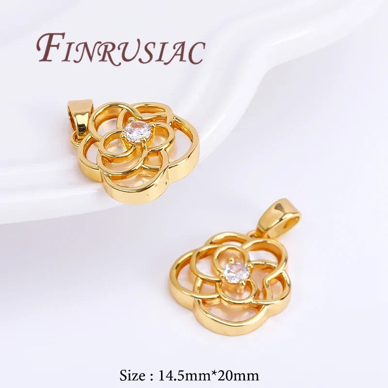 18K Gold Plated Shell Charms – DIY Necklace Pendant Findings