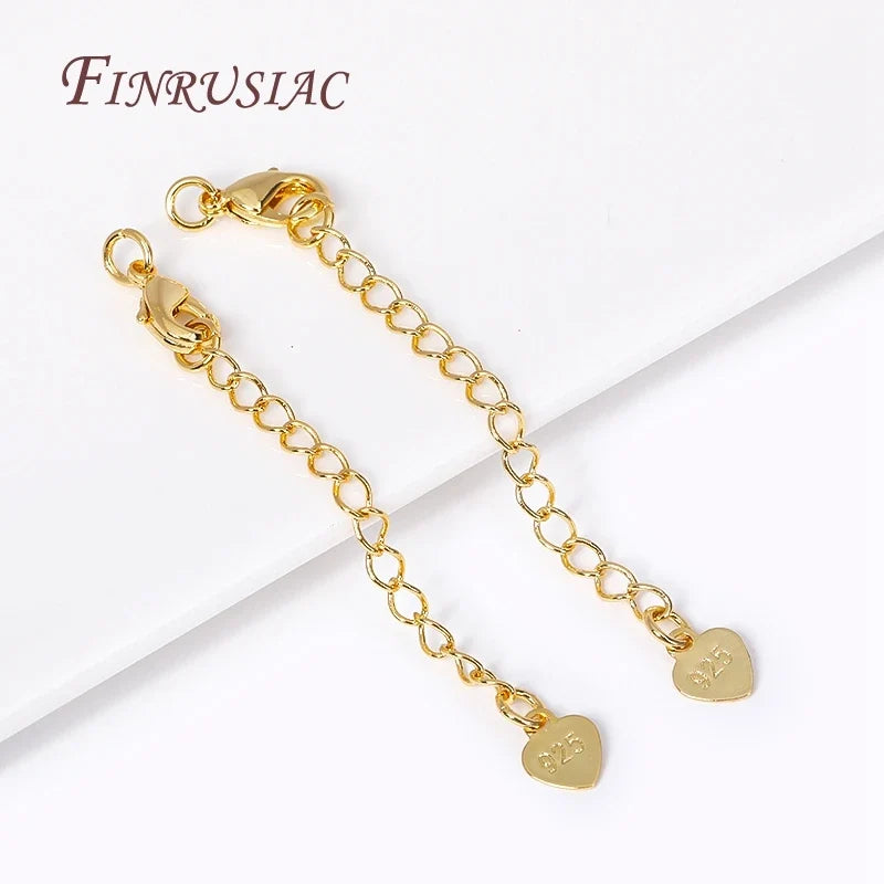 18K Gold Plated Star Heart Extension Tail Chain – DIY Jewelry