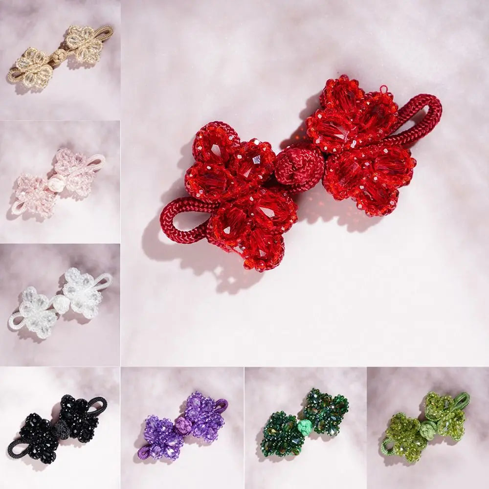 Chinese Style Beaded Shank Buttons for DIY Sewing | 1 Pair