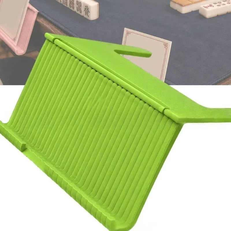Folding Mahjong Tile Rack Stand – Plastic Hinged Organizer
