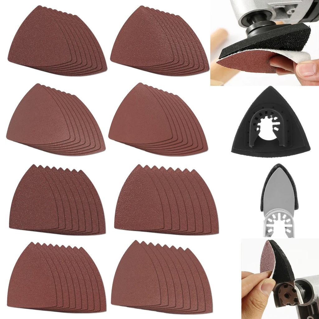 82pc Triangular & Finger Sanding Pads 60-240 Grit Multi-Tool Kit