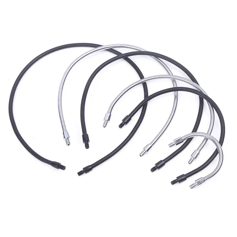 M4 Flexible Gooseneck Microphone Hose – Black & Silver, 10–40cm