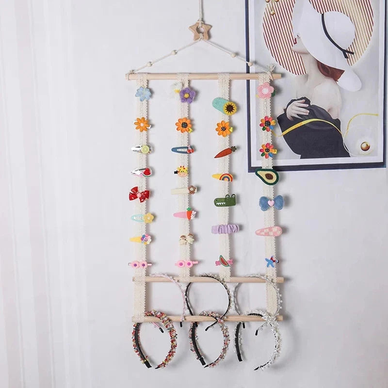 Wall-Mounted Hair Accessories Storage Rack – Clips & Headbands