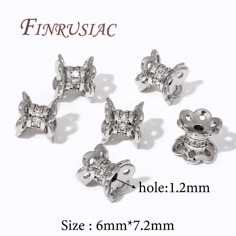 18K Gold Plated Zircon Spacer Beads – DIY Jewelry Making
