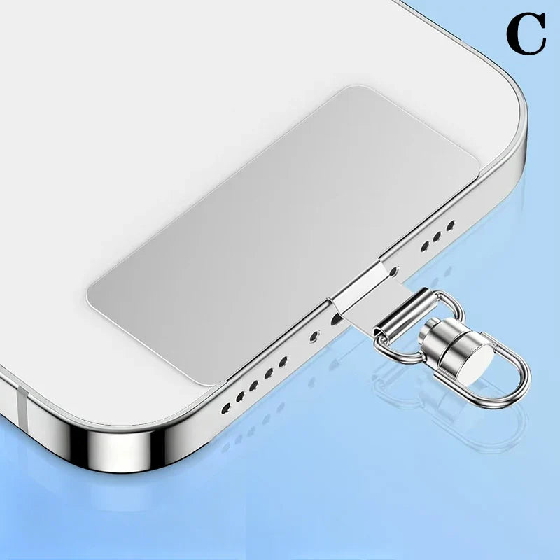 Steel Phone Lanyard Gasket Clip – Anti-Drop Metal Strap Tab