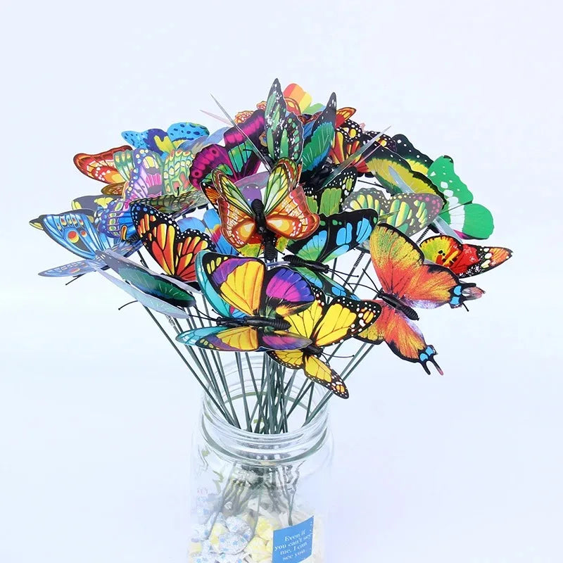 10pcs 3D Butterfly Garden Stakes – Yard & Flower Pot Decor
