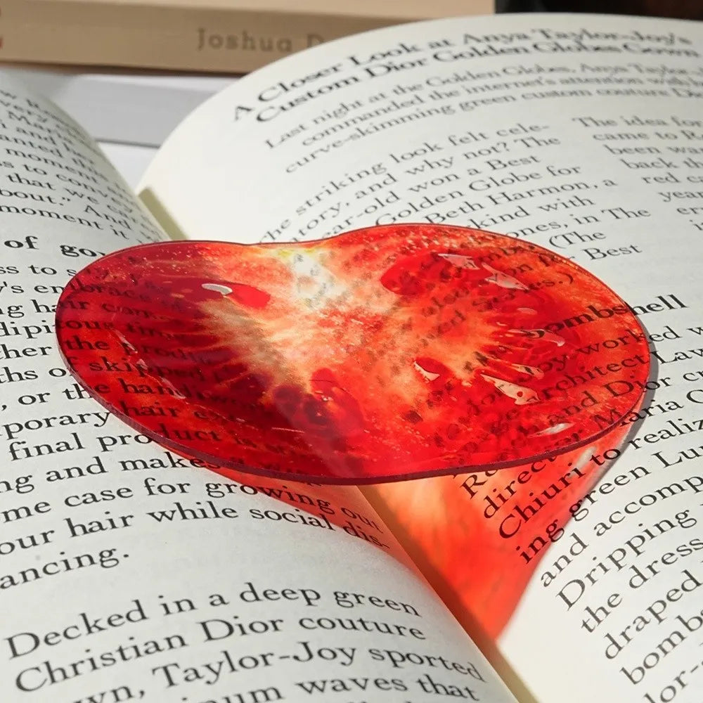 Cute Cartoon Fruit Acrylic Bookmark – Translucent Color