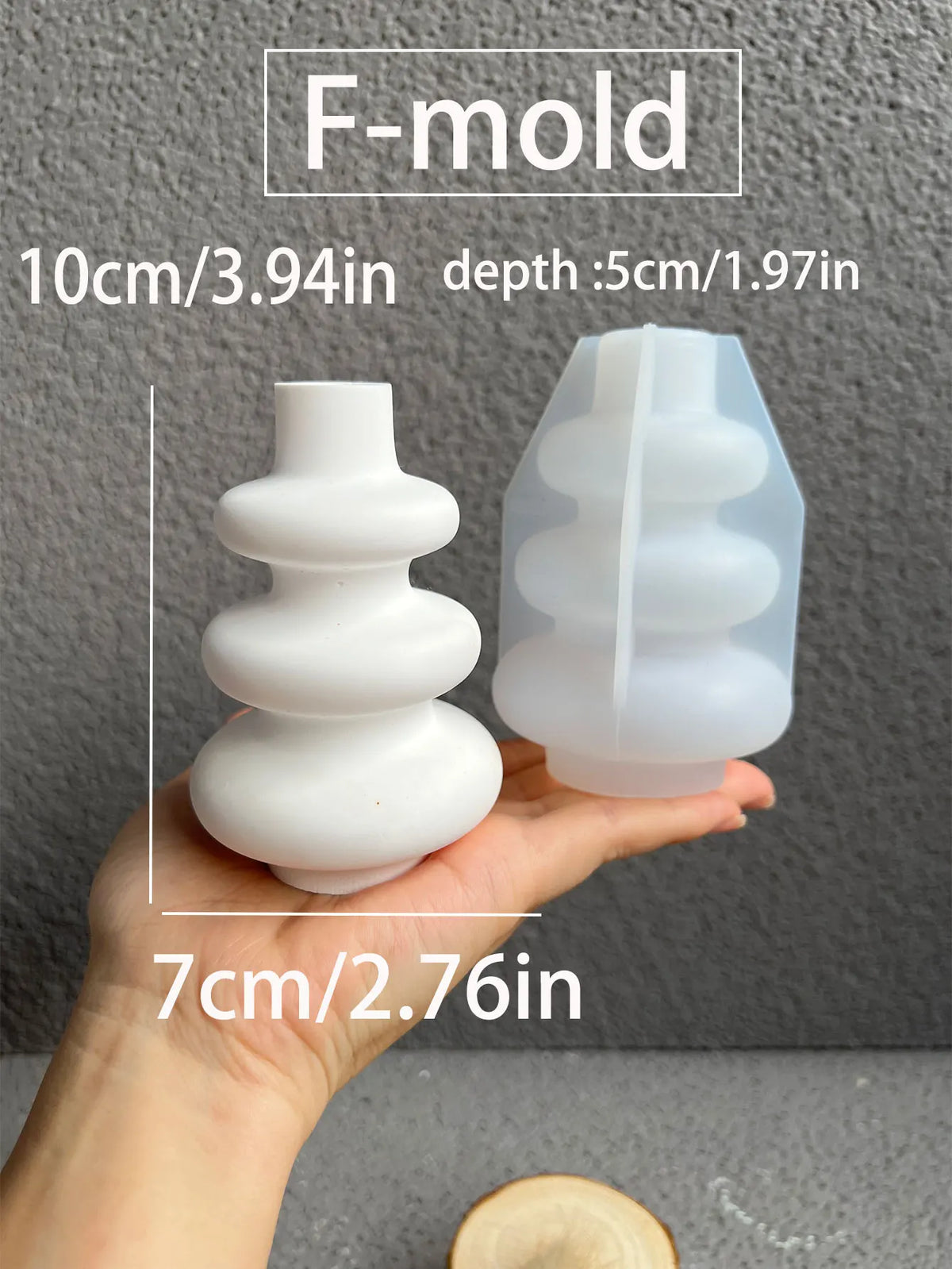 Silicone Round Candle Jar Vase Mold – Resin Plaster Cement DIY